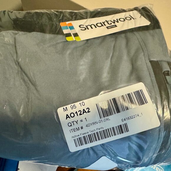 Smartwool Men’s Active Tech Fleece Pants Sz 2XL Merino Wool Pewter Blue - Picture 1 of 2